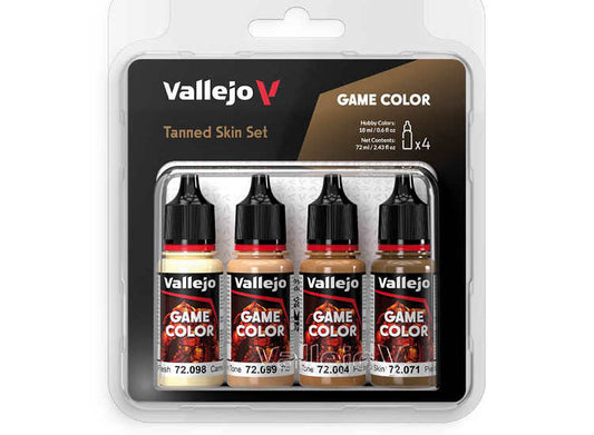 18ml x4 Vallejo - Game Color Acrylic Paint Set - Tanned Skin Set