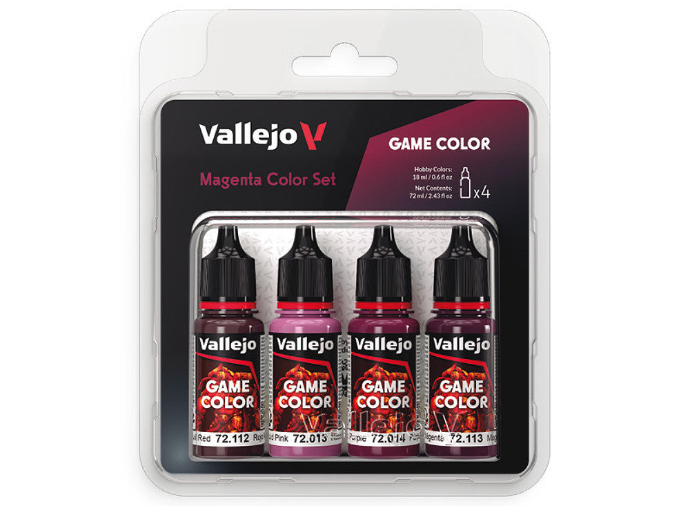 18ml x4 Vallejo - Game Color Acrylic Paint Set - Magenta