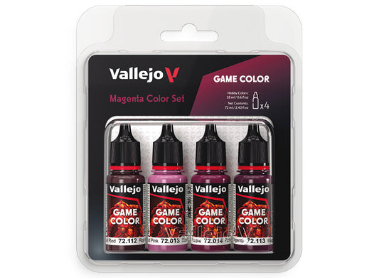 18ml x4 Vallejo - Game Color Acrylic Paint Set - Magenta