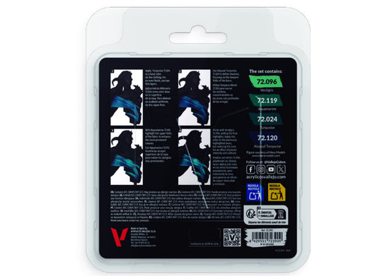 18ml x4 Vallejo - Game Color Acrylic Paint Set - Turquiose Colour Set