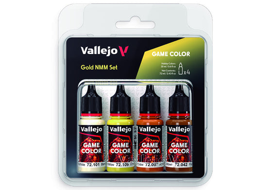 18ml x4 Vallejo - Game Color Acrylic Paint Set - Gold NMM Set