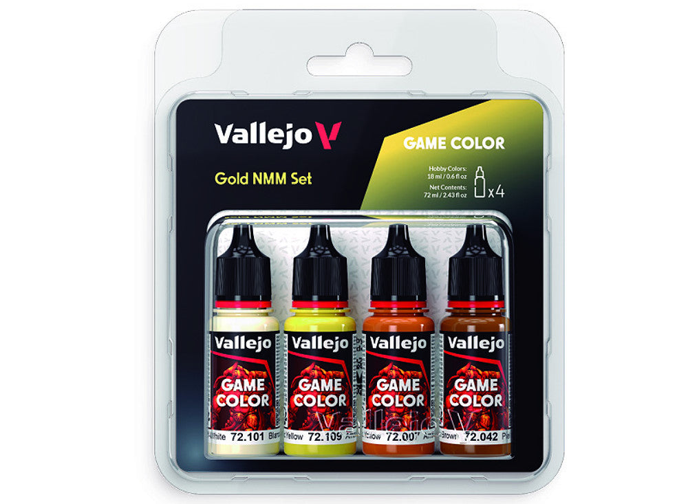 18ml x4 Vallejo - Game Color Acrylic Paint Set - Gold NMM Set
