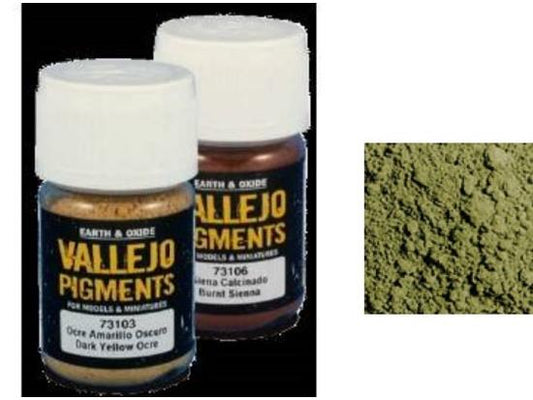 30ml Vallejo - Pigments - 73122 Faded Olive Green