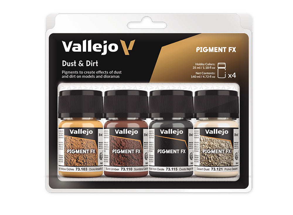 35ml x4 Vallejo - Pigment Set - Dust and Dirt
