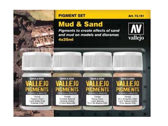 35ml x4 Vallejo - Pigment Set - Mud and Sand