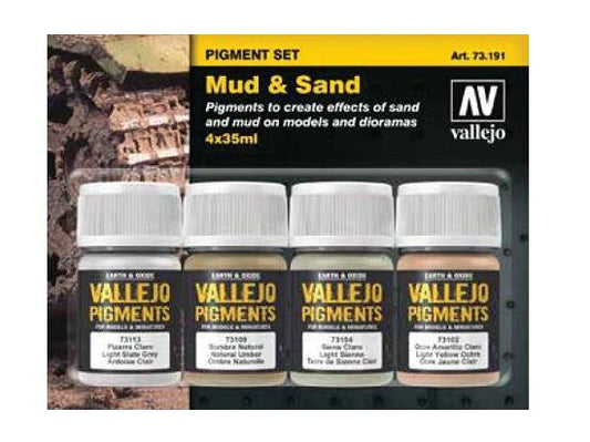 35ml x4 Vallejo - Pigment Set - Mud and Sand