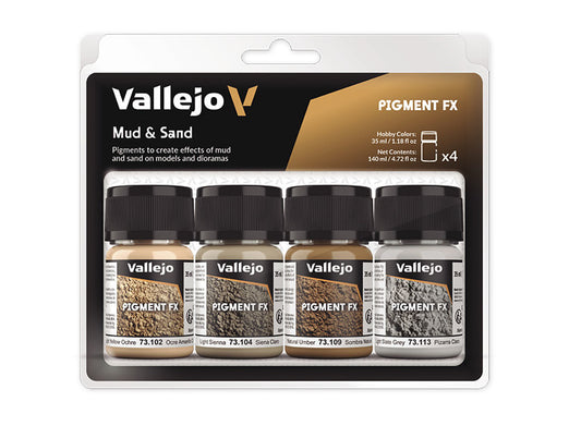 35ml x4 Vallejo - Pigment Set - Mud and Sand