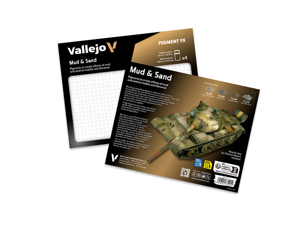 35ml x4 Vallejo - Pigment Set - Mud and Sand