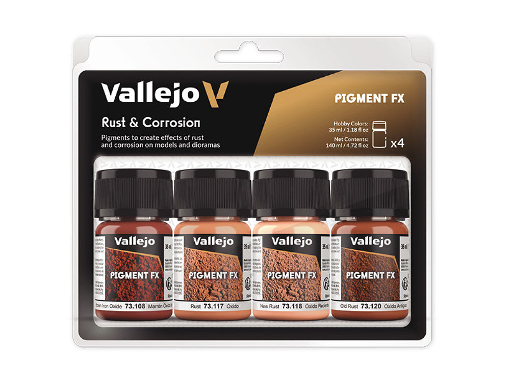 35ml x 4 Vallejo - Pigment Set - Rust and Corrosion