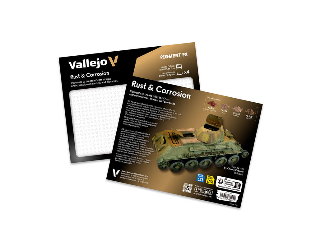 35ml x 4 Vallejo - Pigment Set - Rust and Corrosion