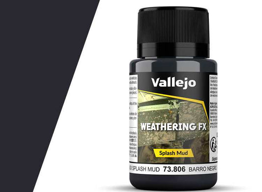 40ml Vallejo - Weathering Effects -  Black Splash Mud