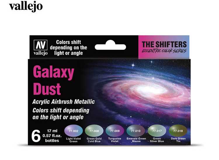 17ml x6 Vallejo - Model Air Acrylic Paint Set - Galaxy Dust