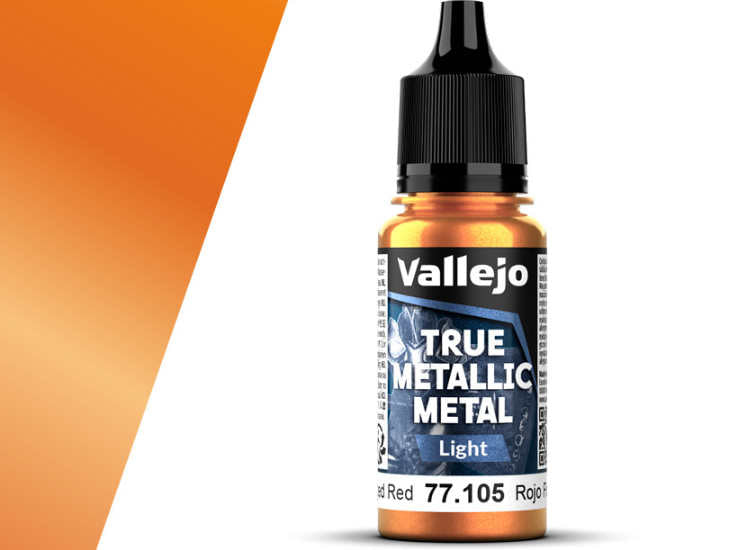 18ml Vallejo - True Metallic Metal Light - Forged Red