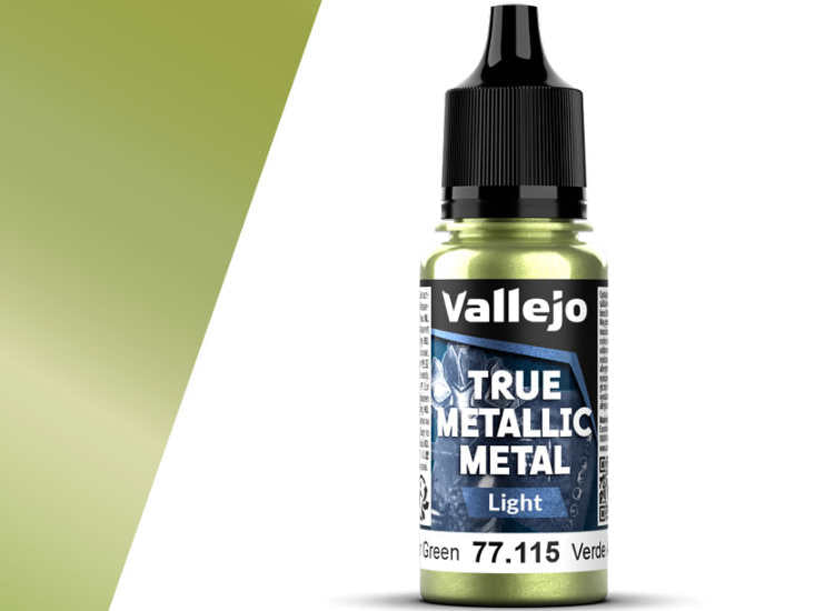 18ml Vallejo - True Metallic Metal Light - Amber Green