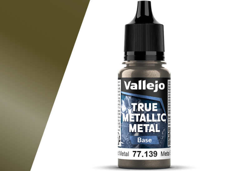 18ml Vallejo - True Metallic Metal Base - Aged Metal