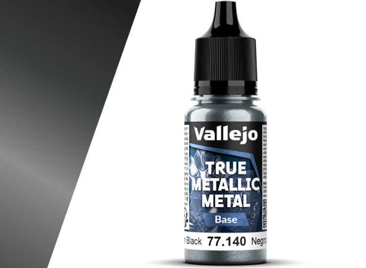 18ml Vallejo - True Metallic Metal Base - Obsidian Black