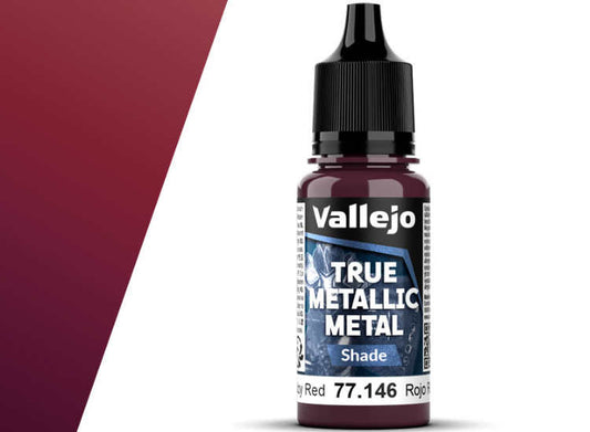18ml Vallejo - True Metallic Metal Shade - Ruby Red