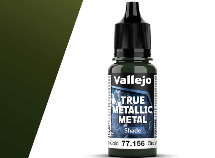 18ml Vallejo - True Metallic Metal Shade - Greenish Gold
