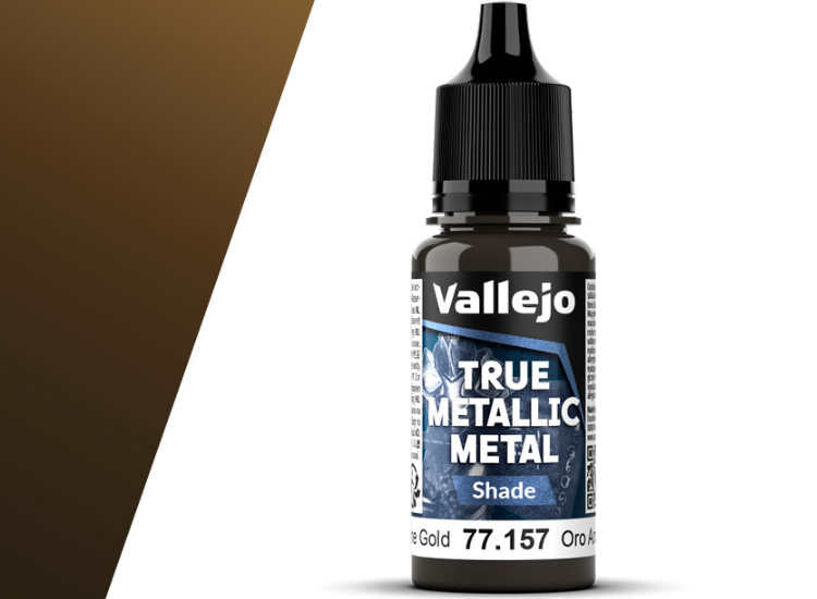 18ml Vallejo - True Metallic Metal Shade - Arcane Gold