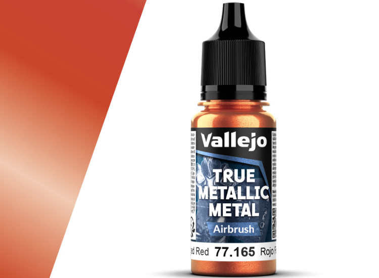 18ml Vallejo - True Metallic Metal Airbrush - Forged Red