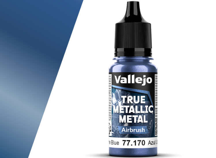 18ml Vallejo - True Metallic Metal Airbrush - Ultramarine Blue