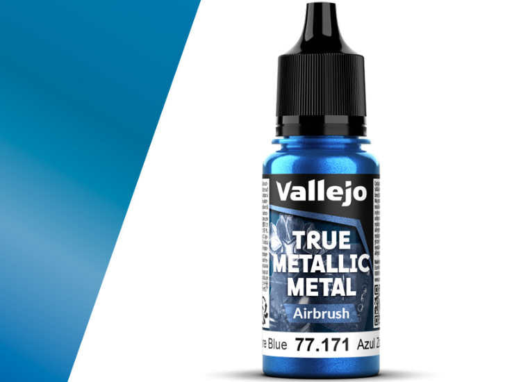 18ml Vallejo - True Metallic Metal Airbrush - Sapphire Blue