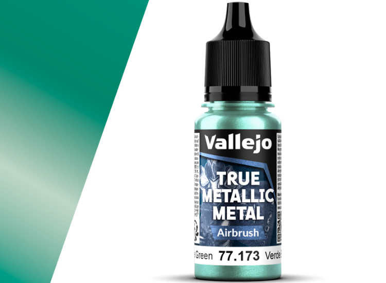 18ml Vallejo - True Metallic Metal Airbrush - Beetle Green