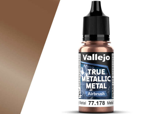 18ml Vallejo - True Metallic Metal Airbrush - Rusty Metal