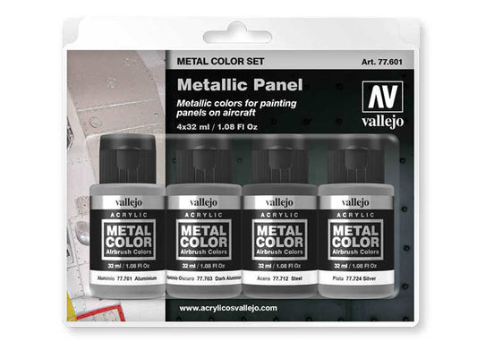 32ml x4 Vallejo - Metal Color Set - Metallic Panel