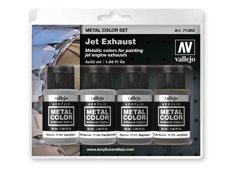 32ml x4 Vallejo - Metal Color Set - Jet Exhaust