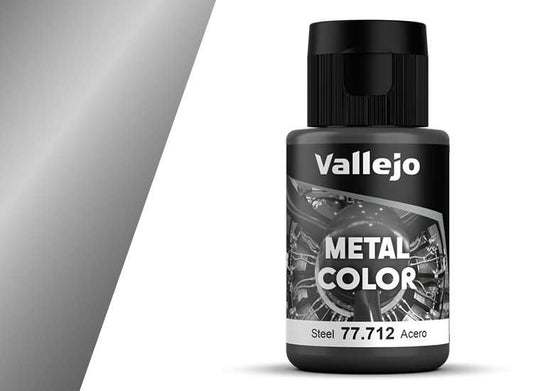 32ml Vallejo - Metal Color Airbrush Acrylic - Steel
