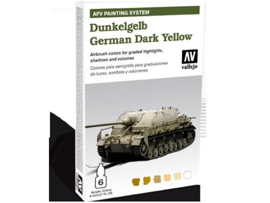 8ml x 6 Vallejo - AFV Painting System Dunkelgelb German Dark Yellow