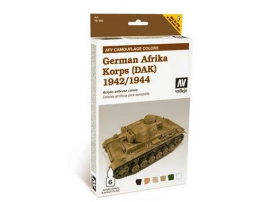 8ml x 6 Vallejo - AFV Camouflage Colours German Afrika Corps 1942/44 (DAK)
