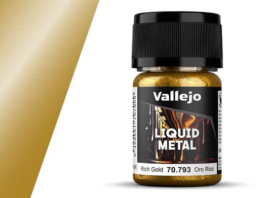 35ml Vallejo - Liquid Metal - Rich Gold (70793)