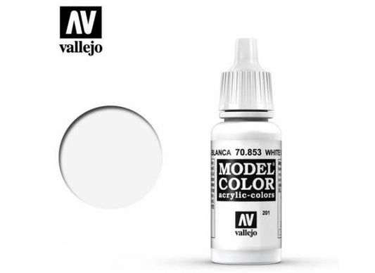 17ml Vallejo - 201 Model Color - White Glaze 853