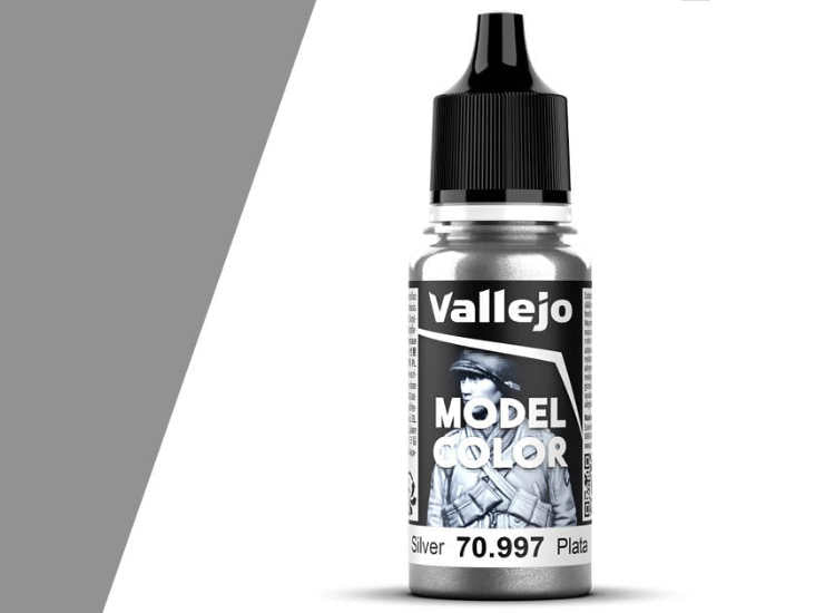 18ml Vallejo - Model Color - Silver (Metallic) (195)