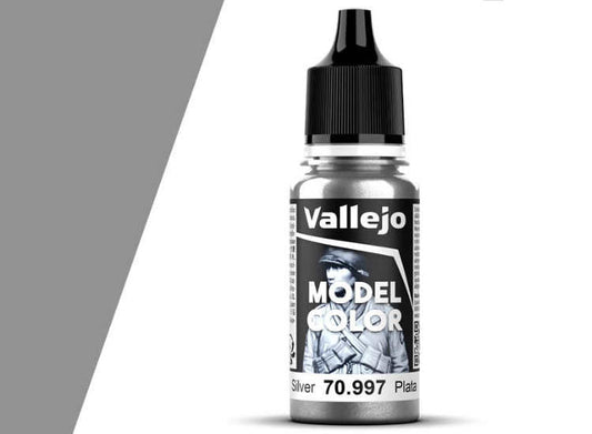 18ml Vallejo - Model Color - Silver (Metallic) (195)