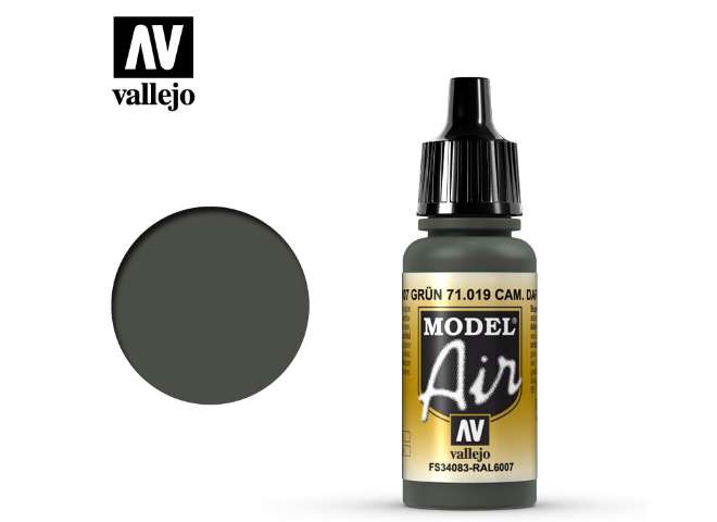 17ml Vallejo - Model Air - 019  Camouflage Dark Green