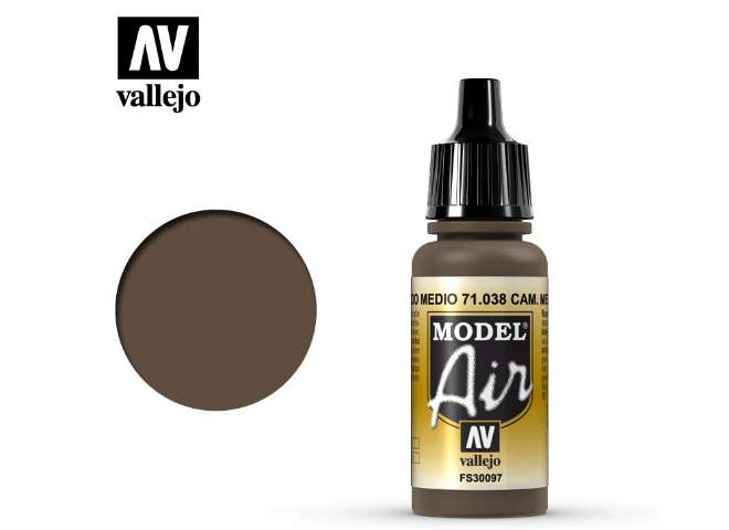 17ml Vallejo - Model Air - 038  Camouflage Medium Brown