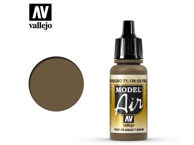 17ml Vallejo - Model Air - 139 US Field Drab (FS30118)