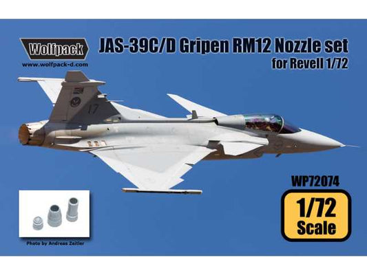 1/72 Wolfpack Design - JAS-39C/D Gripen RM12 Engine Nozzle set for Revell Model