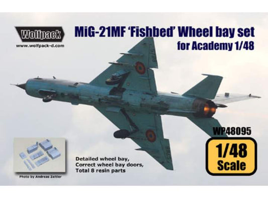 1/48 Wolfpack Design - MiG-21MF 'Fishbed' Wheel bay set (for Academy 1/48)