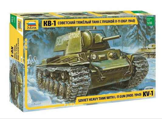 1/35 Zvezda - KV-1 Soviet Heavy Tank Mod 1940 with L-11 gun