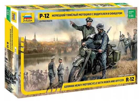 1/35 Zvezda - German WWII R12 Motorcycle & 2 riders