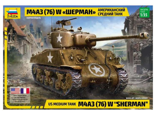 1/35 Zvezda - Sherman US medium tank M4A3 (76) W