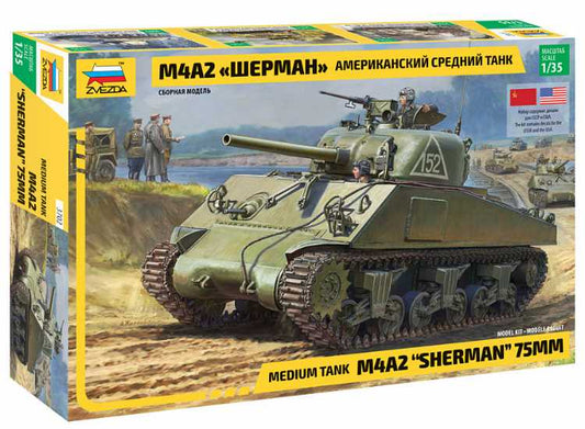 1/35 Zvezda - Medium tank M4A2 Sherman 75mm