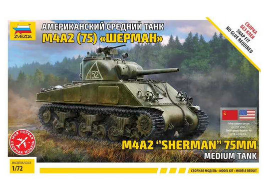 1/72 Zvezda - US Medium Tank M4A2 (75) Sherman