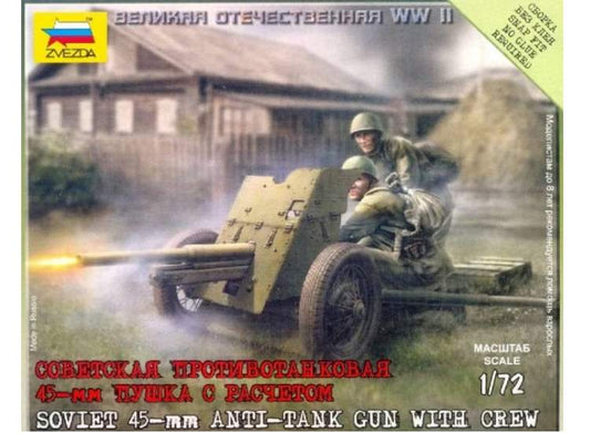 1/72 Zvezda - Soviet 45mm Anti-Tank Gun with Crew WWII
