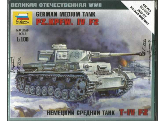 1/100 Zvezda - German Medium Tank Pz.Kpfw. IV F2