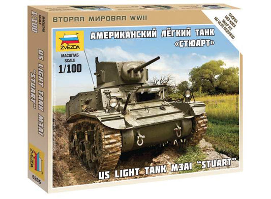 1/100 Zvezda - US Light Tank M3 A1 Stuart